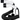 White electric vehicle charging cable with black coiled design on a white backgroun