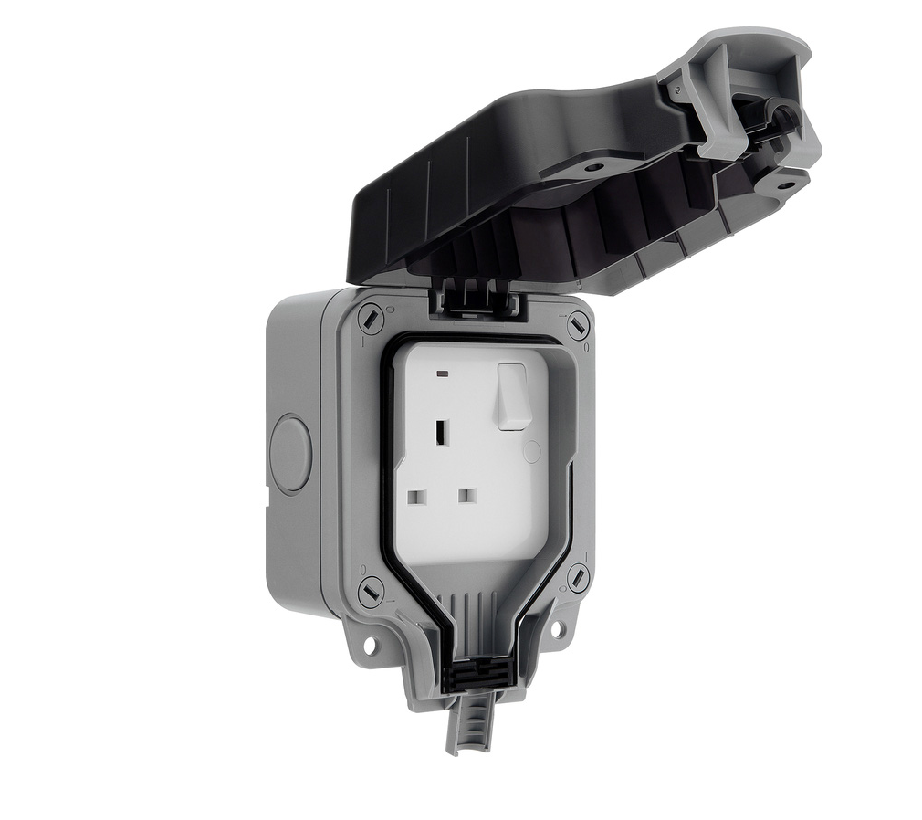 Rectangular Charging Socket UK 3 Pin Outdoor Socket for EV Charging BS 1363/EV – EV Extras